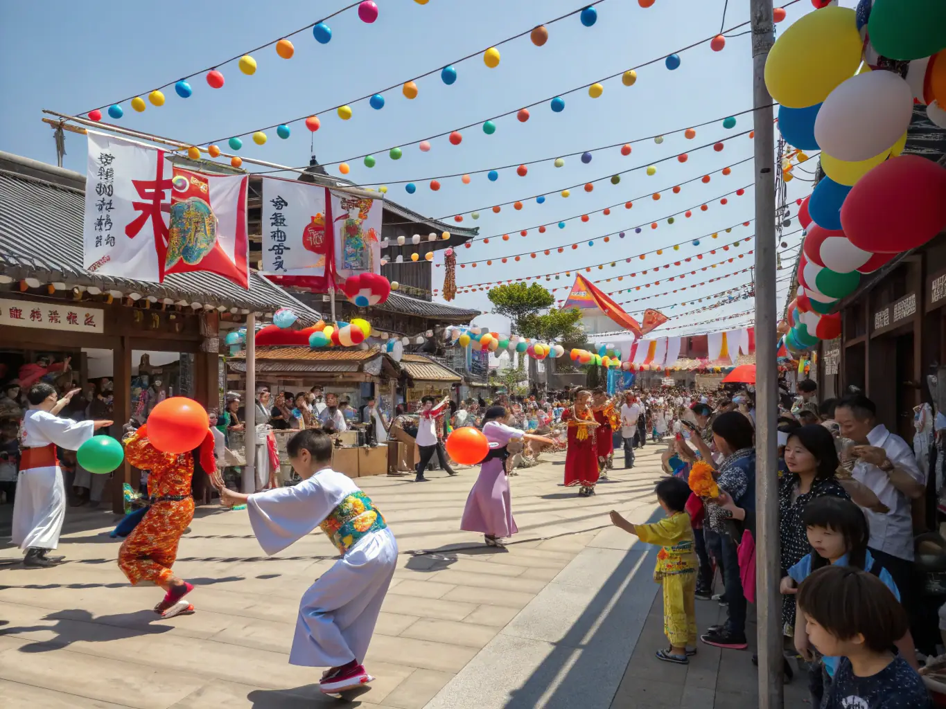 A captivating photo of a community event celebrating local heritage, featuring traditional music, dance, and crafts, with diverse participants of all ages.